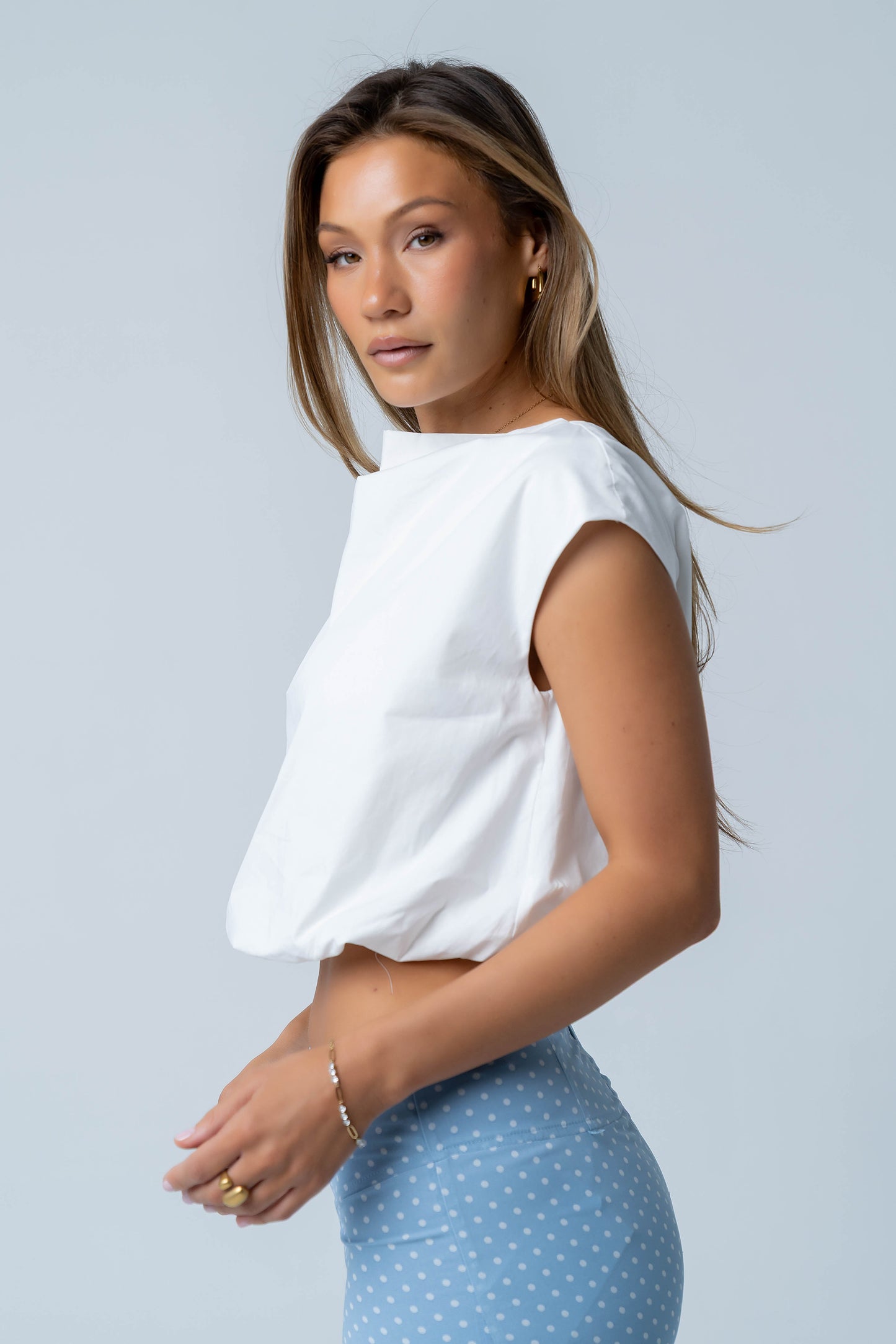 Rich Bubble Top in Off White
