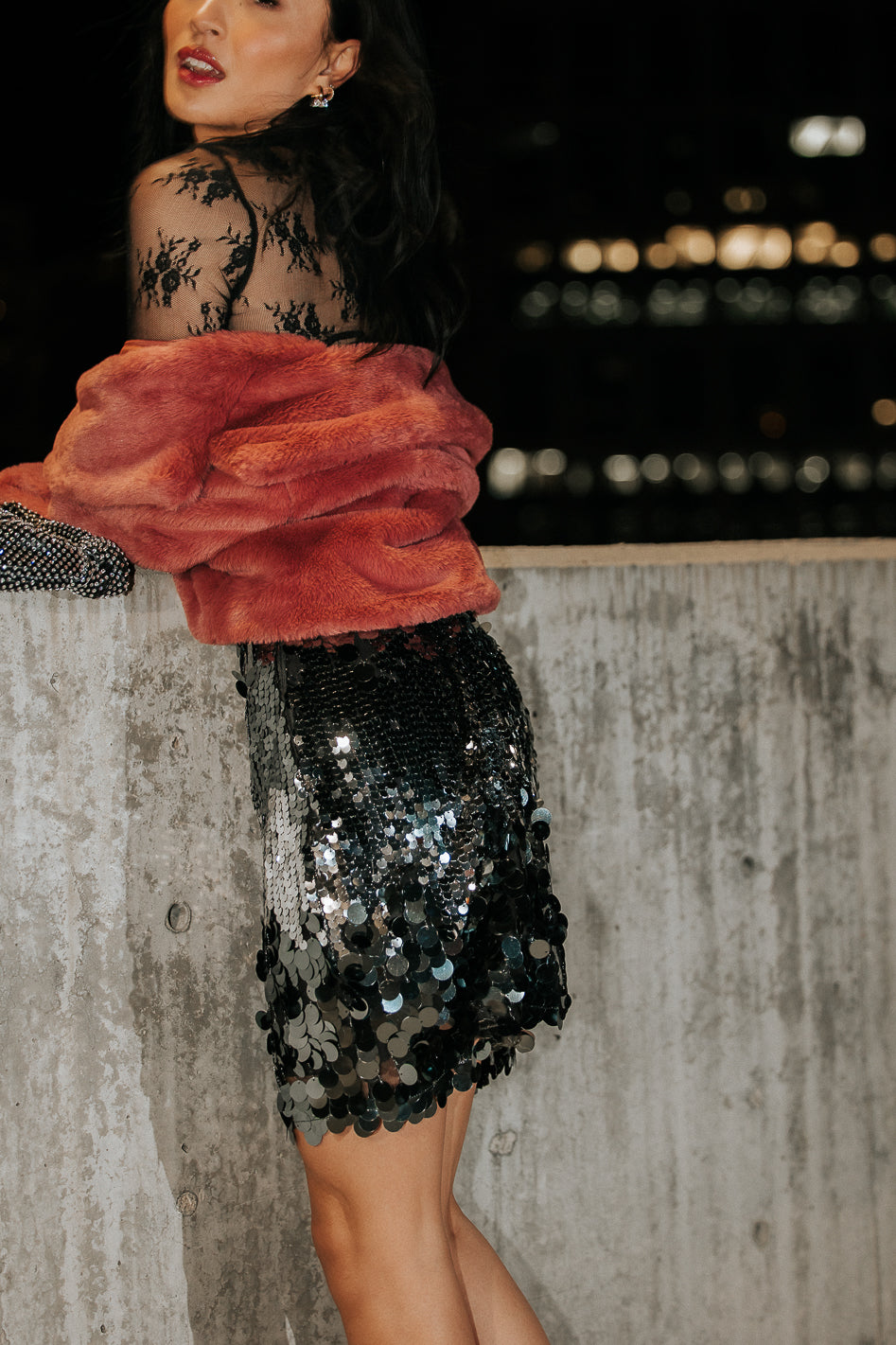 Alessia Sequin Mini Skirt - FINAL SALE
