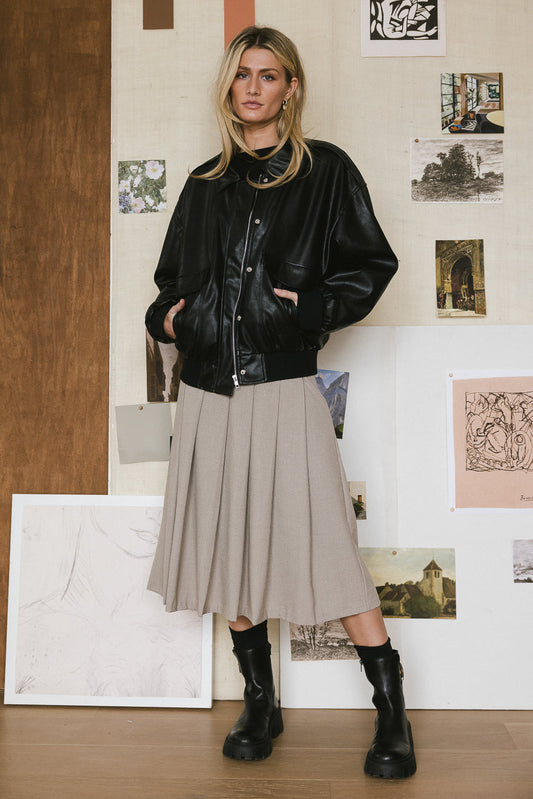 Call Me Back Vegan Jacket in Black - FINAL SALE