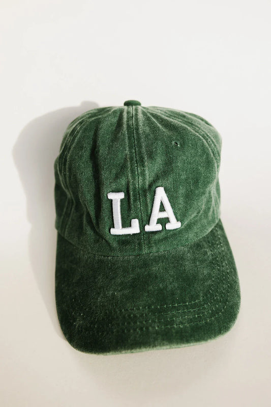 LA Baseball Cap in Emerald