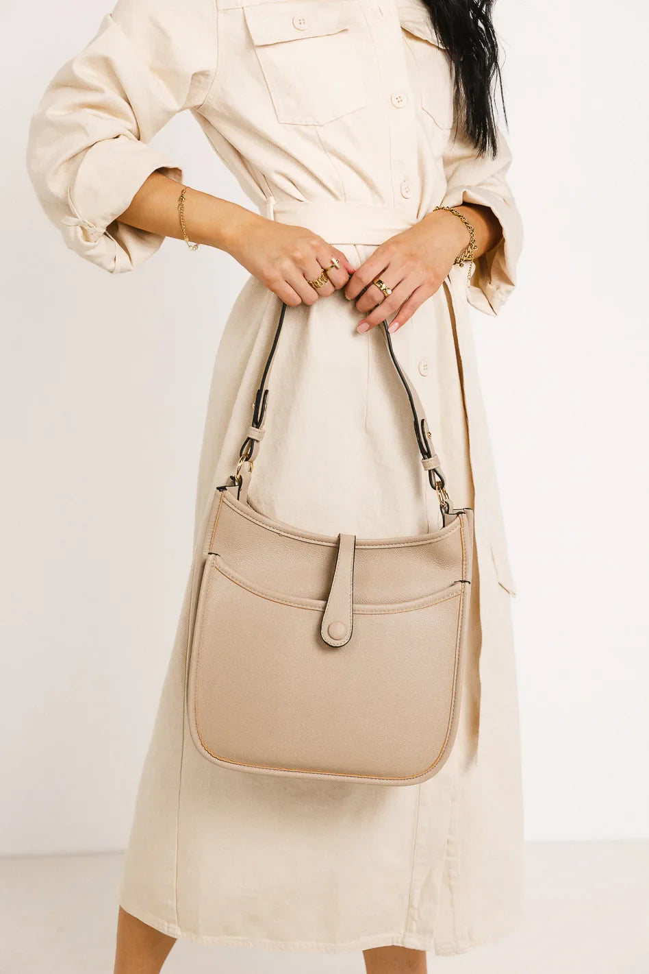 Quincy Crossbody Bag in Nude - FINAL SALE