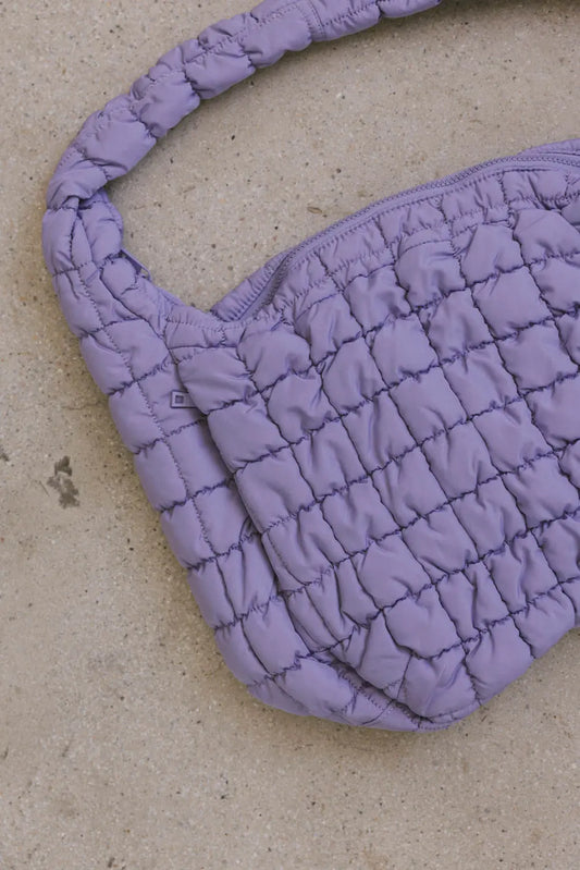 Nora Quilted Tote Bag in Lavender - FINAL SALE
