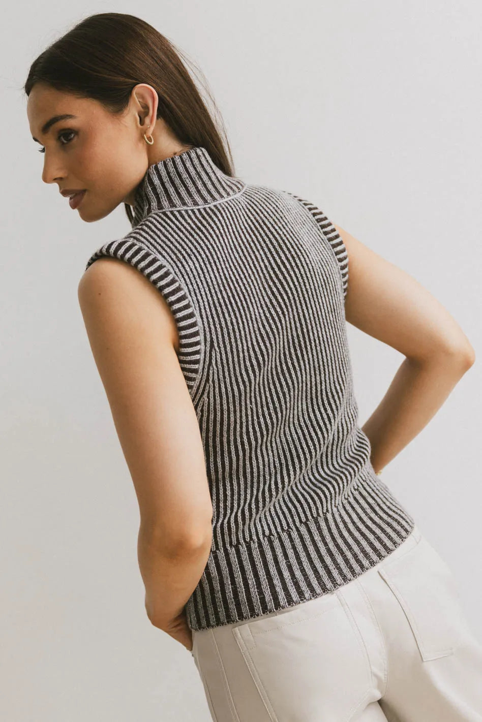 Monroe Zip Up in Grey - FINAL SALE