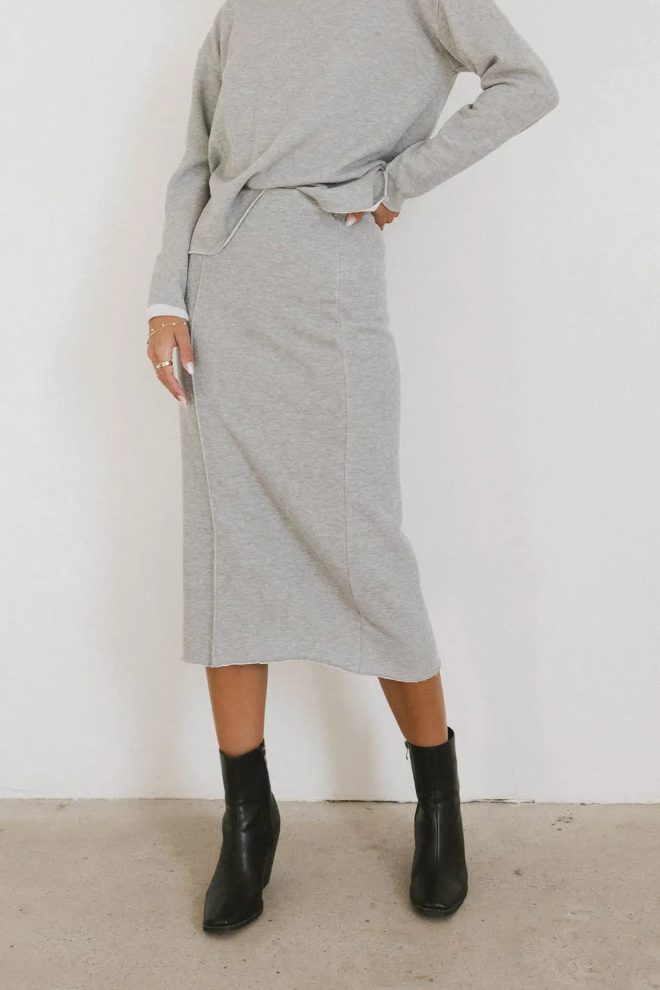 Harden Midi Skirt in Grey - FINAL SALE