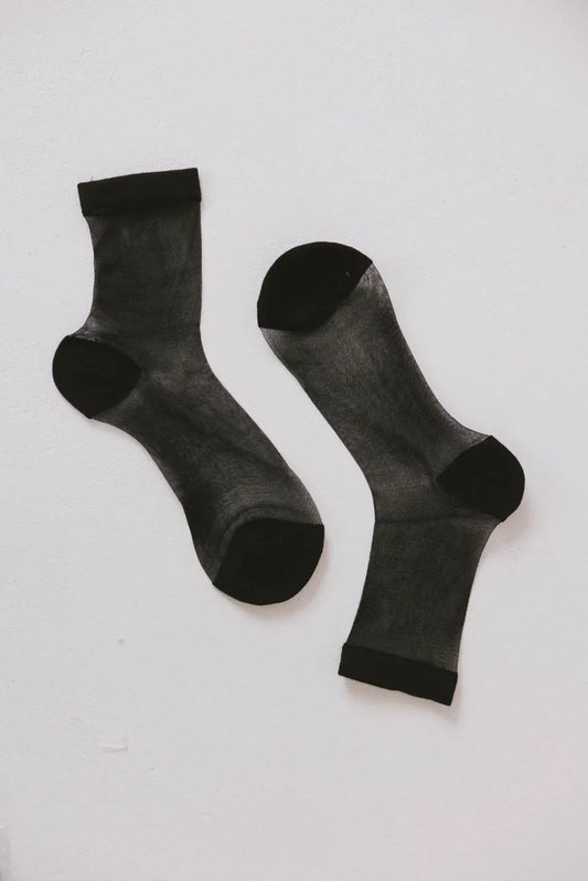 Sheer Socks in Black - FINAL SALE