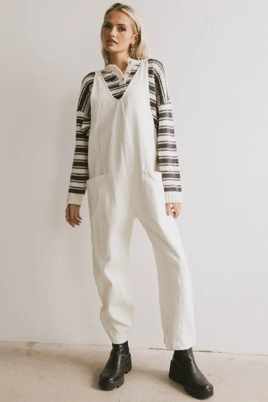 Marie Jumpsuit in Cream - FINAL SALE