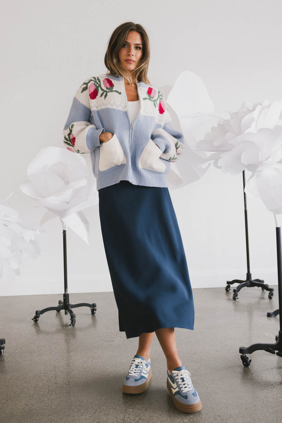 Kamila Skirt in Navy - FINAL SALE