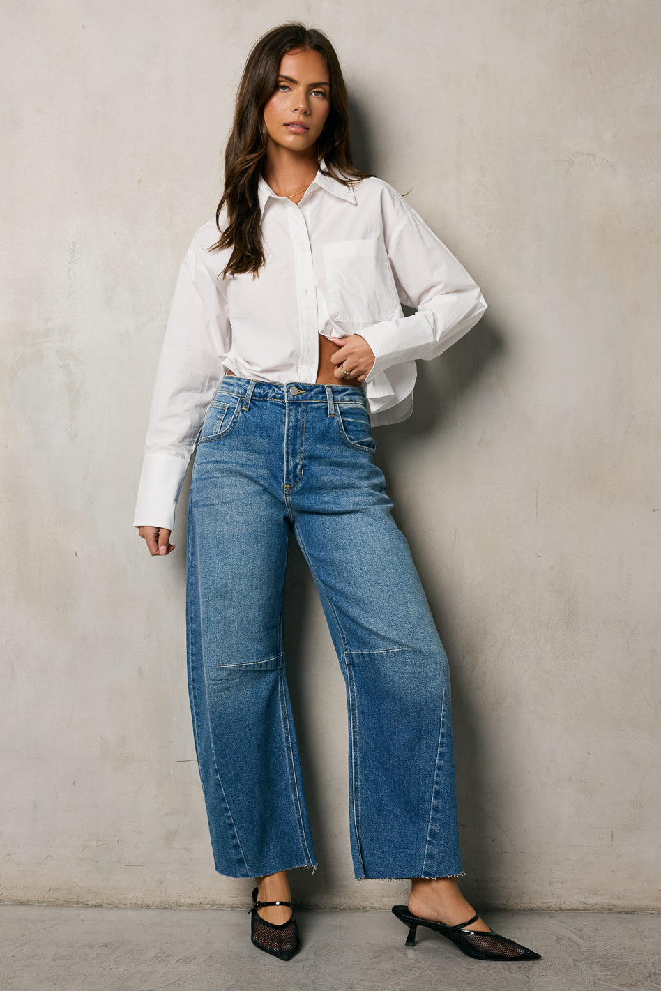 Juliette Barrel Jeans in Medium Wash