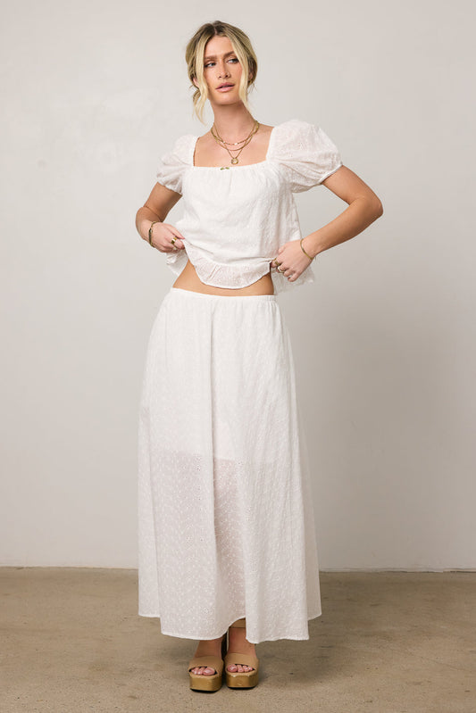 Olivia Embroidered Maxi Skirt - FINAL SALE