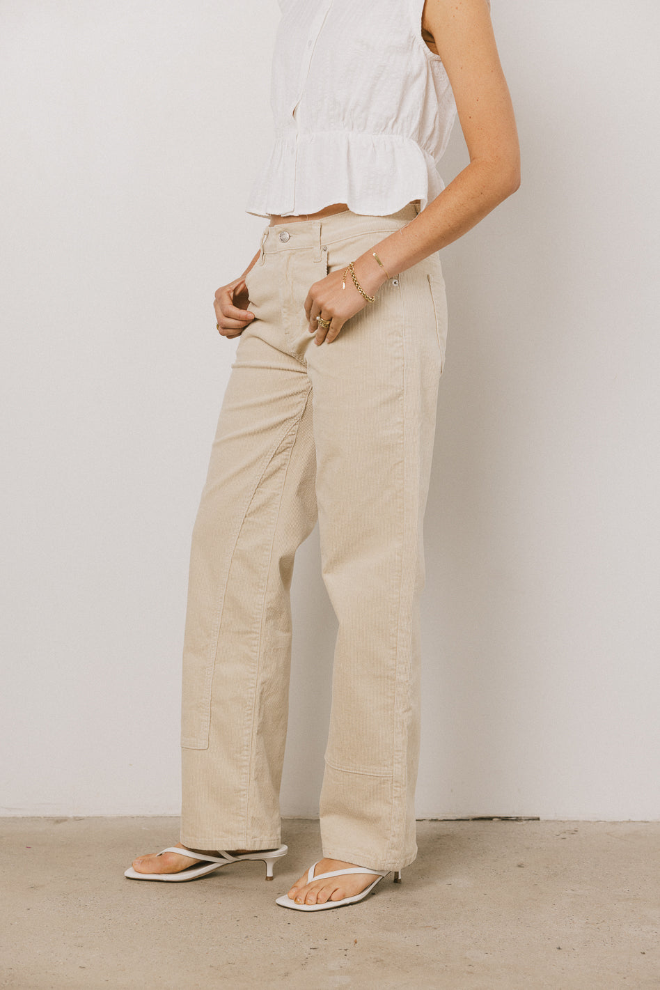 Kaya Corduroy Straight Leg Pants