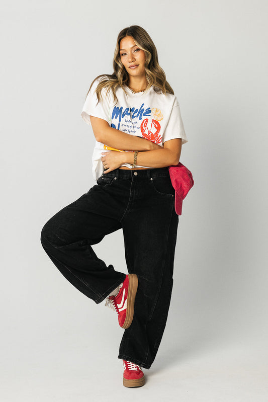 Lisette Barrel Jeans in Black - FINAL SALE