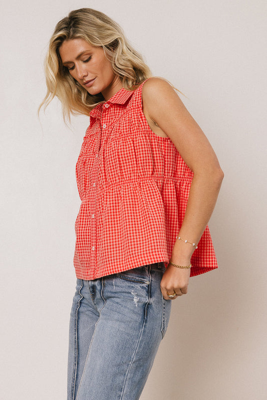 Lea Gingham Blouse - FINAL SALE
