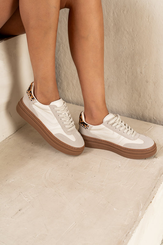 Steve Madden Dodge Platform Sneakers in Bone - FINAL SALE