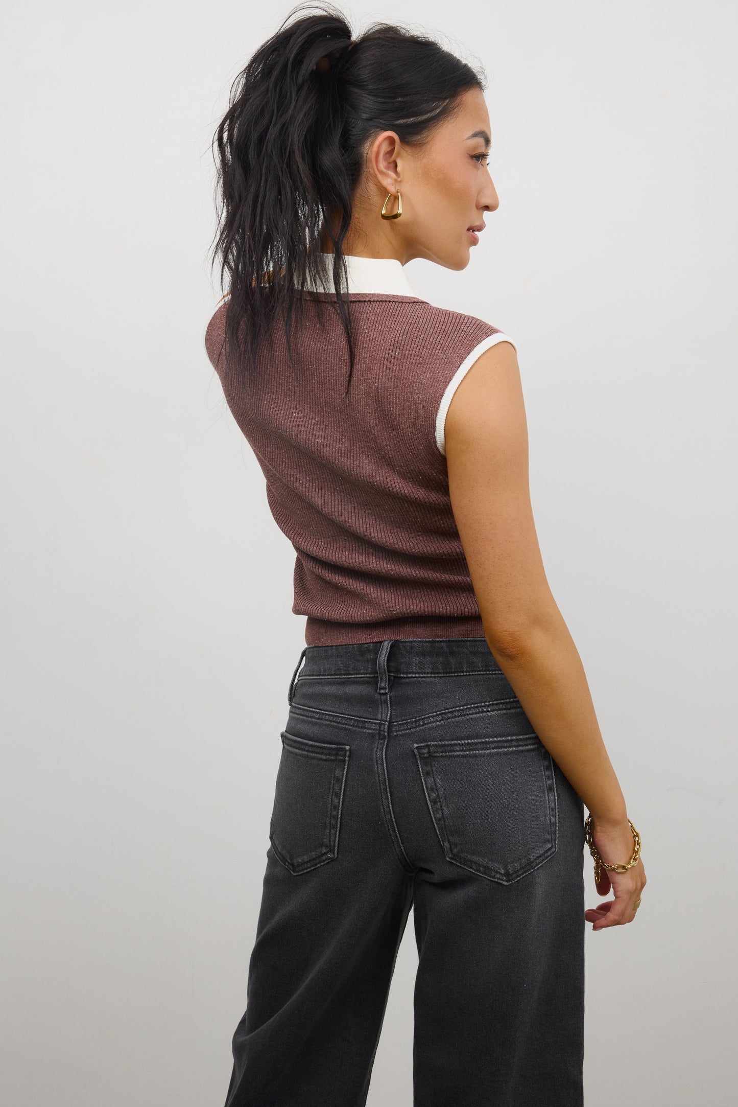Becca Ribbed Top in Plum
