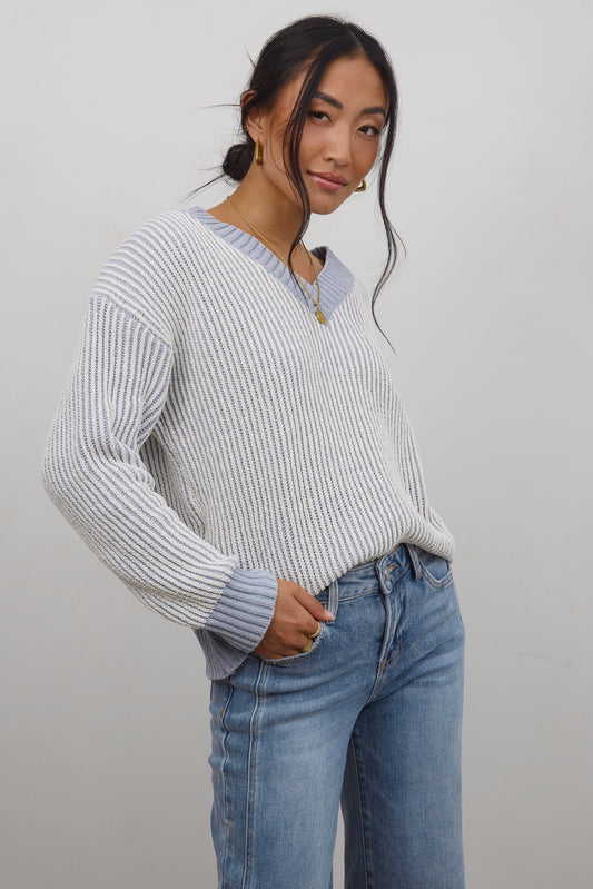Glinda Knit Sweater in Blue - FINAL SALE