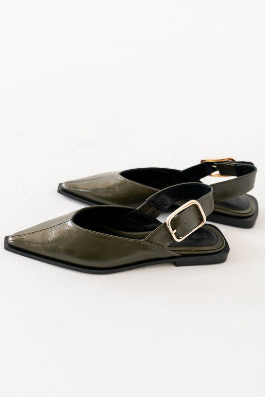 Steve Madden Shay Slingback Flats in Olive