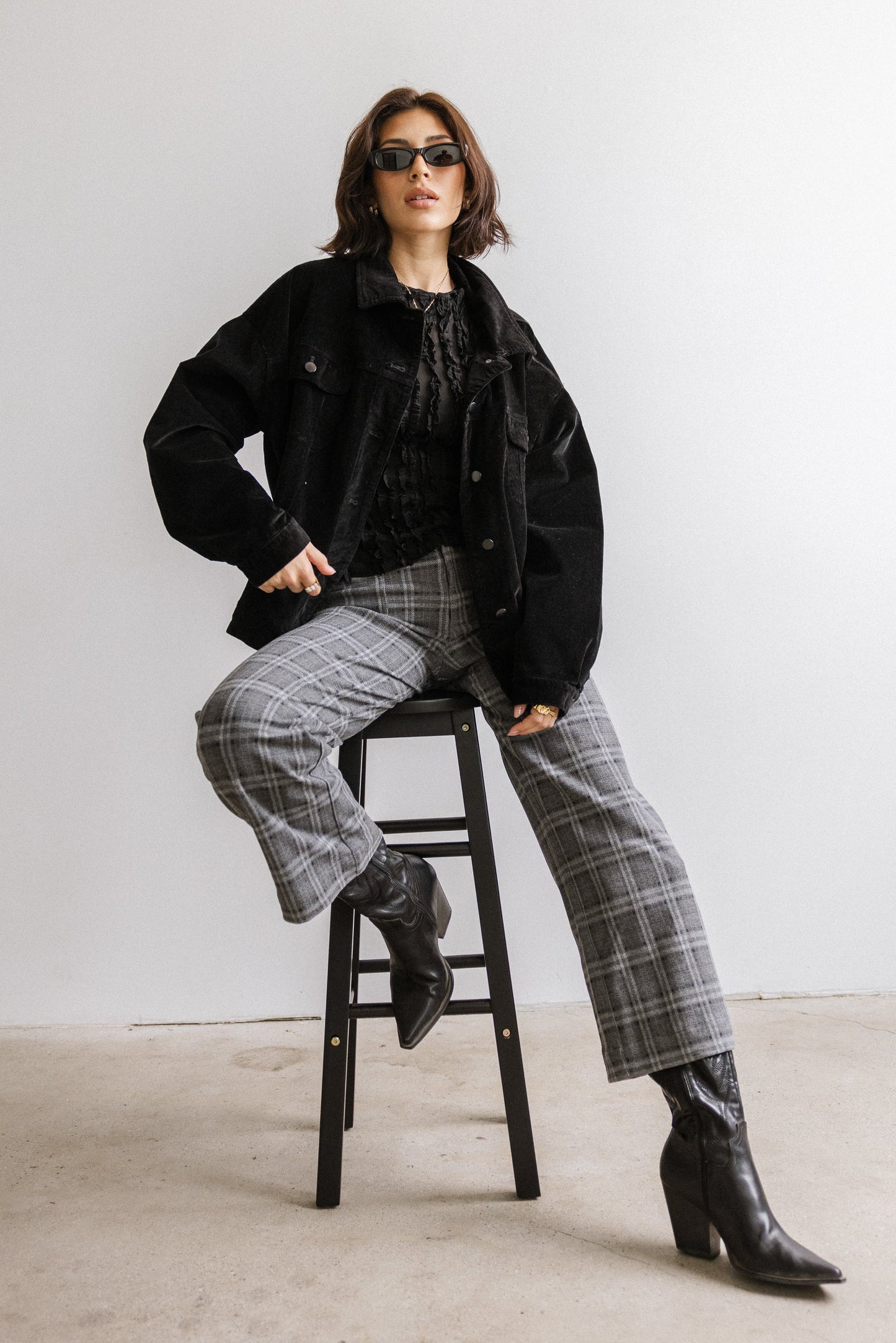 Fisher Plaid Wide Leg Pants