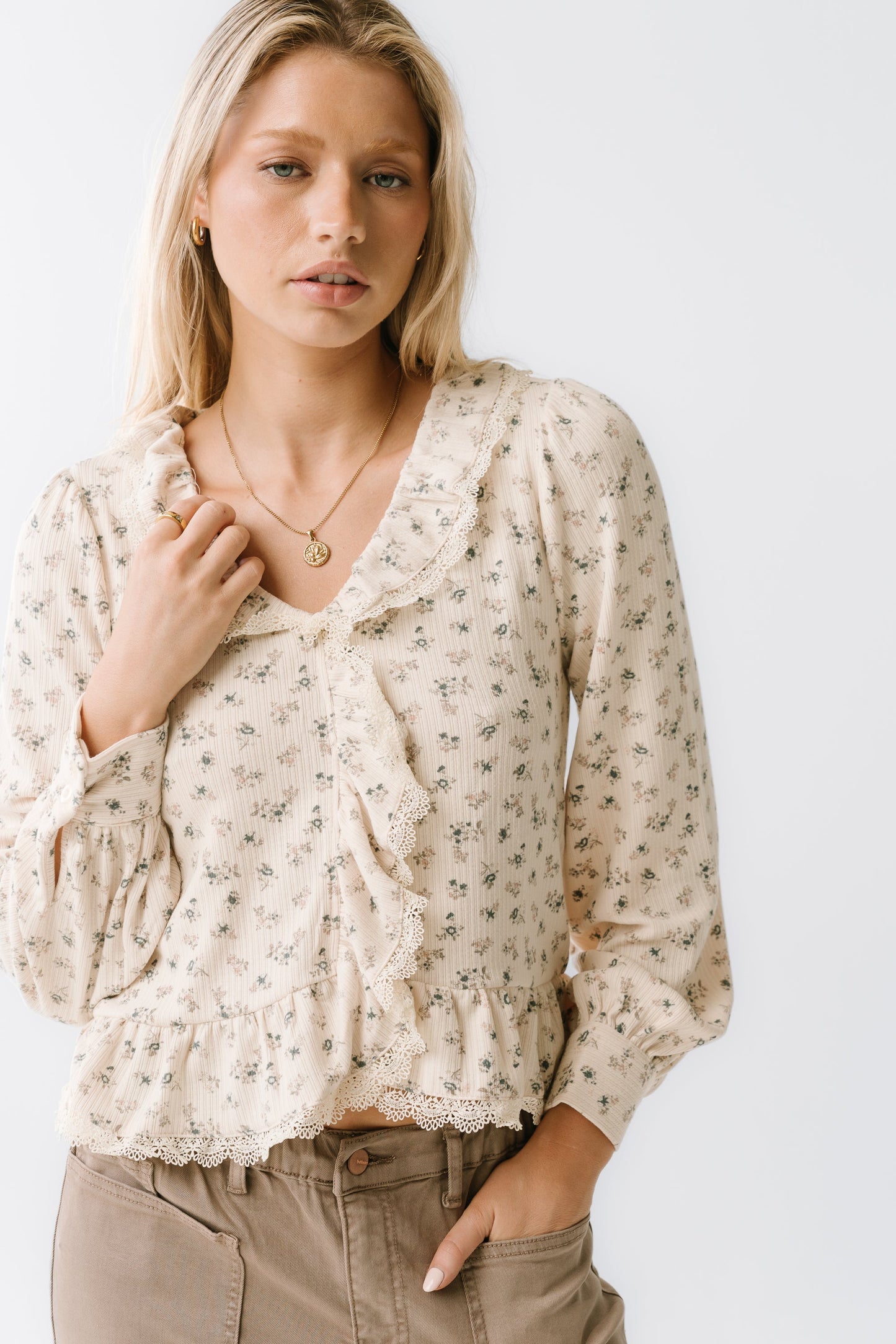 Monty Floral Ruffle Top