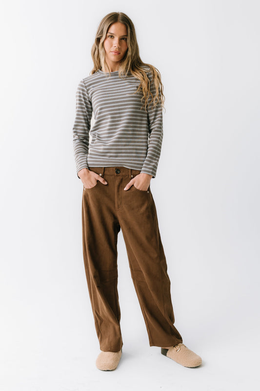 Makayla Shirt in Striped Blue - FINAL SALE