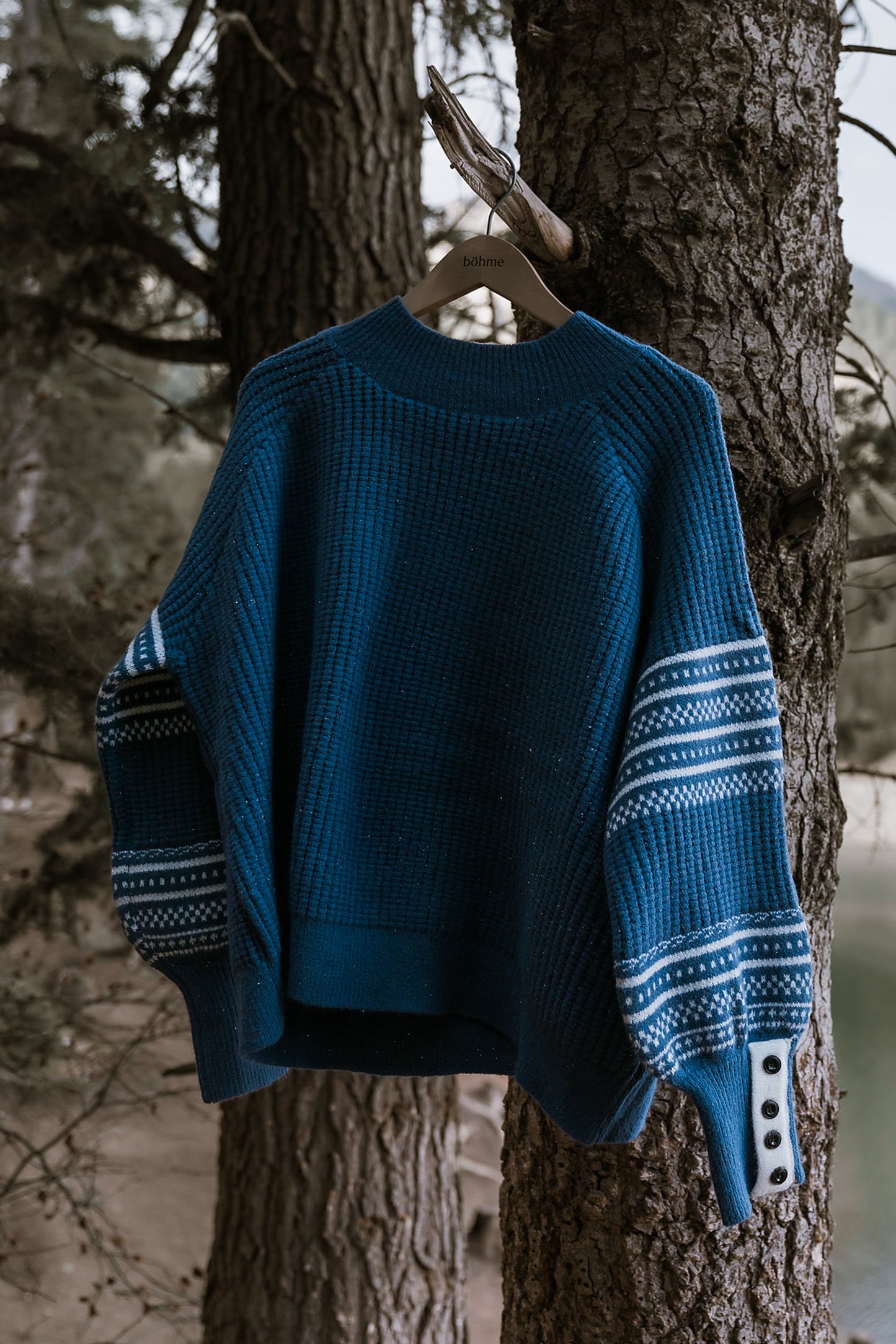 Jayda Oversized Sweater in Blue - FINAL SALE