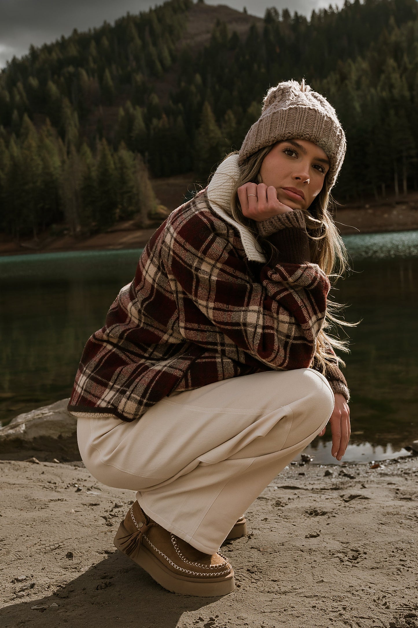 Gigi Plaid Jacket in Red - FINAL SALE