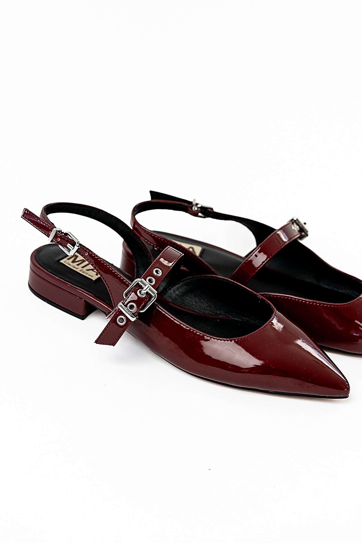 Aire Slingback Flats in Burgundy