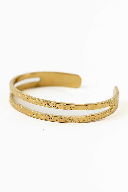 Nancy Textured Cuff in Gold
