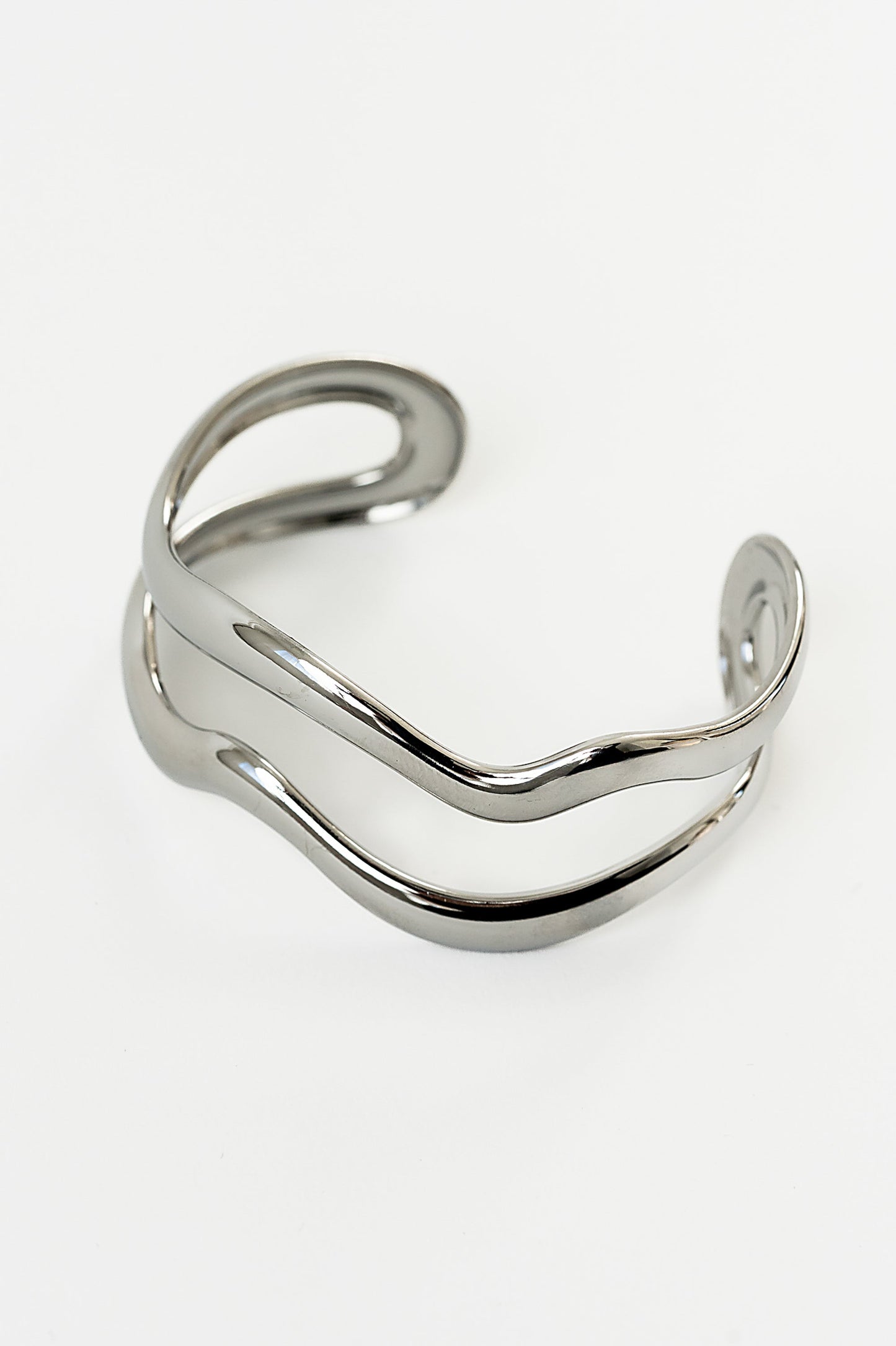 Quinny Abstract Cuff in Silver