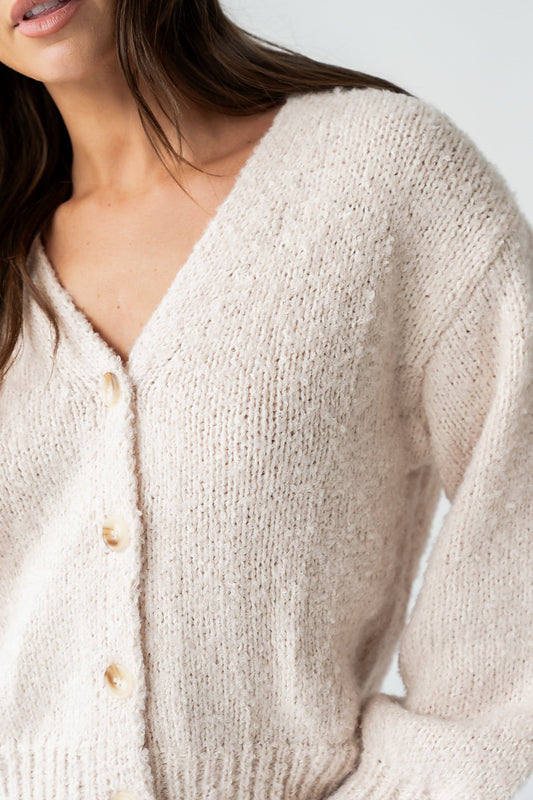 Markie Knit Cardigan in Cream