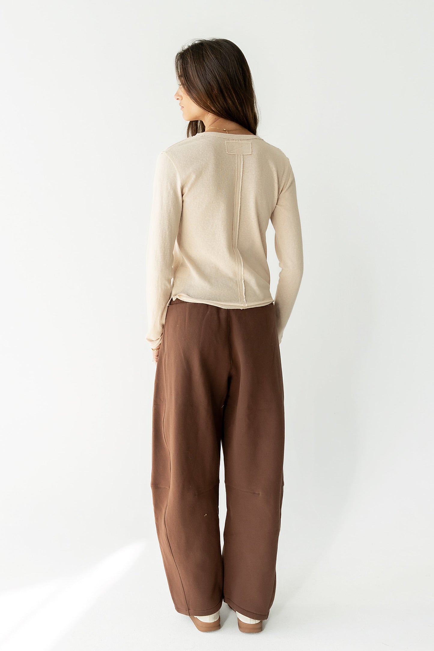 Maribel Barrel Sweatpants in Brown