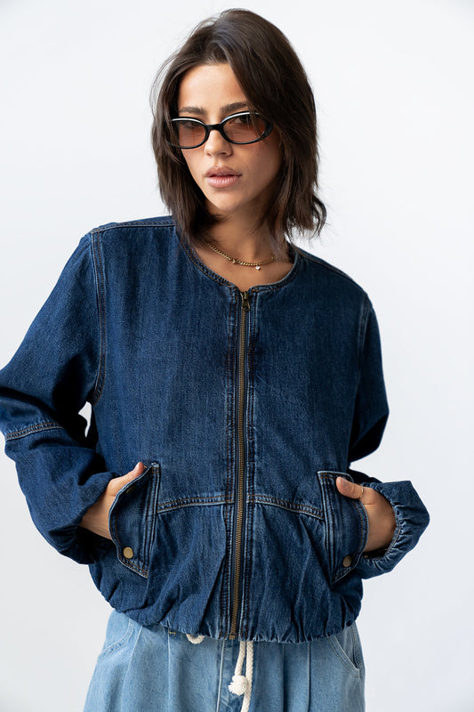 Maggie Denim Bubble Jacket - FINAL SALE
