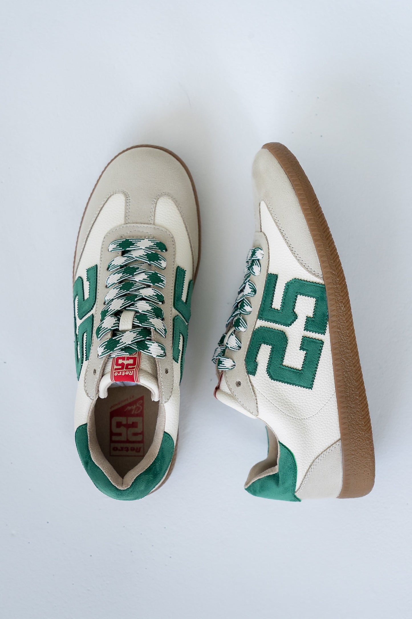 Kelly Retro Sneakers in Green-White