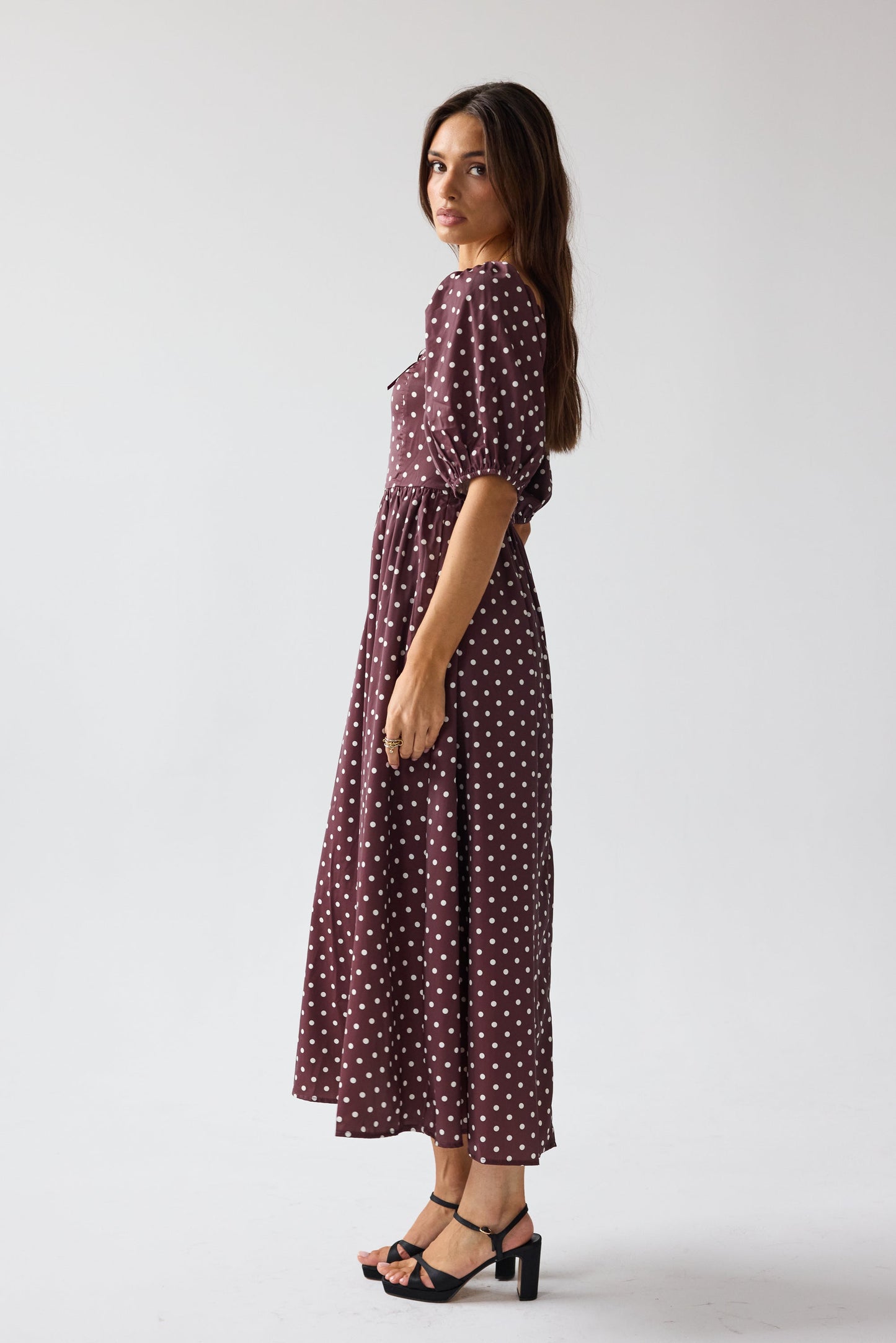 Jersey Polka Dot Midi Dress - FINAL SALE