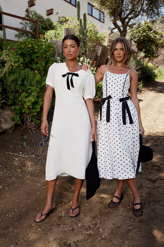 Scarlett Polka Dot Midi Dress - FINAL SALE