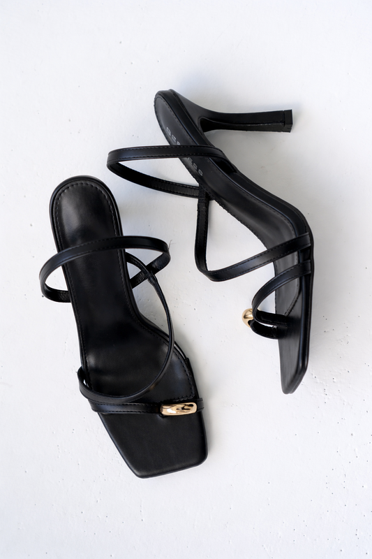 Heather Strappy Heels in Black