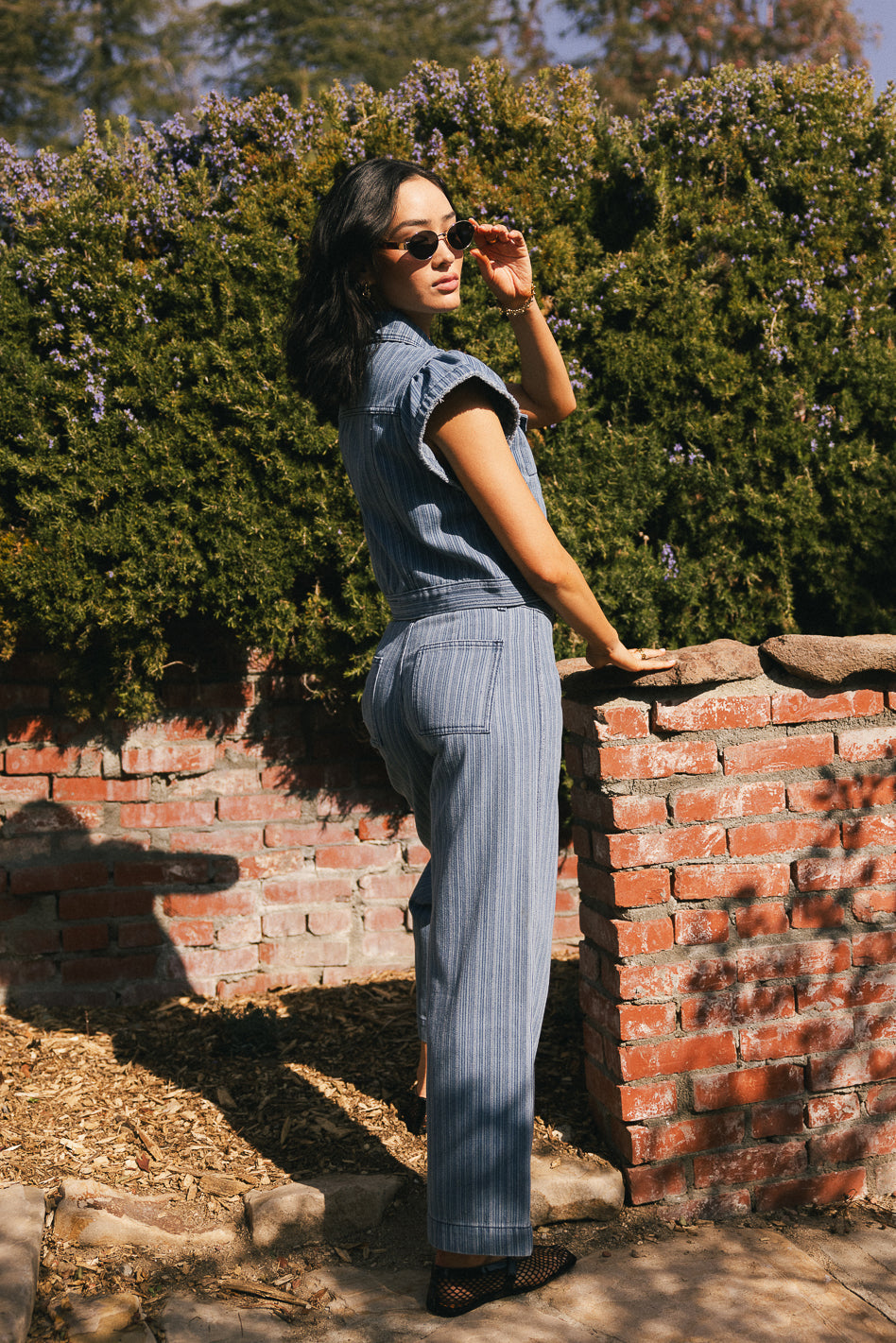 Jennie Denim Striped Wide Leg Jeans - FINAL SALE