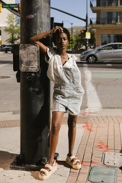 Carstyn Striped Shortalls - FINAL SALE