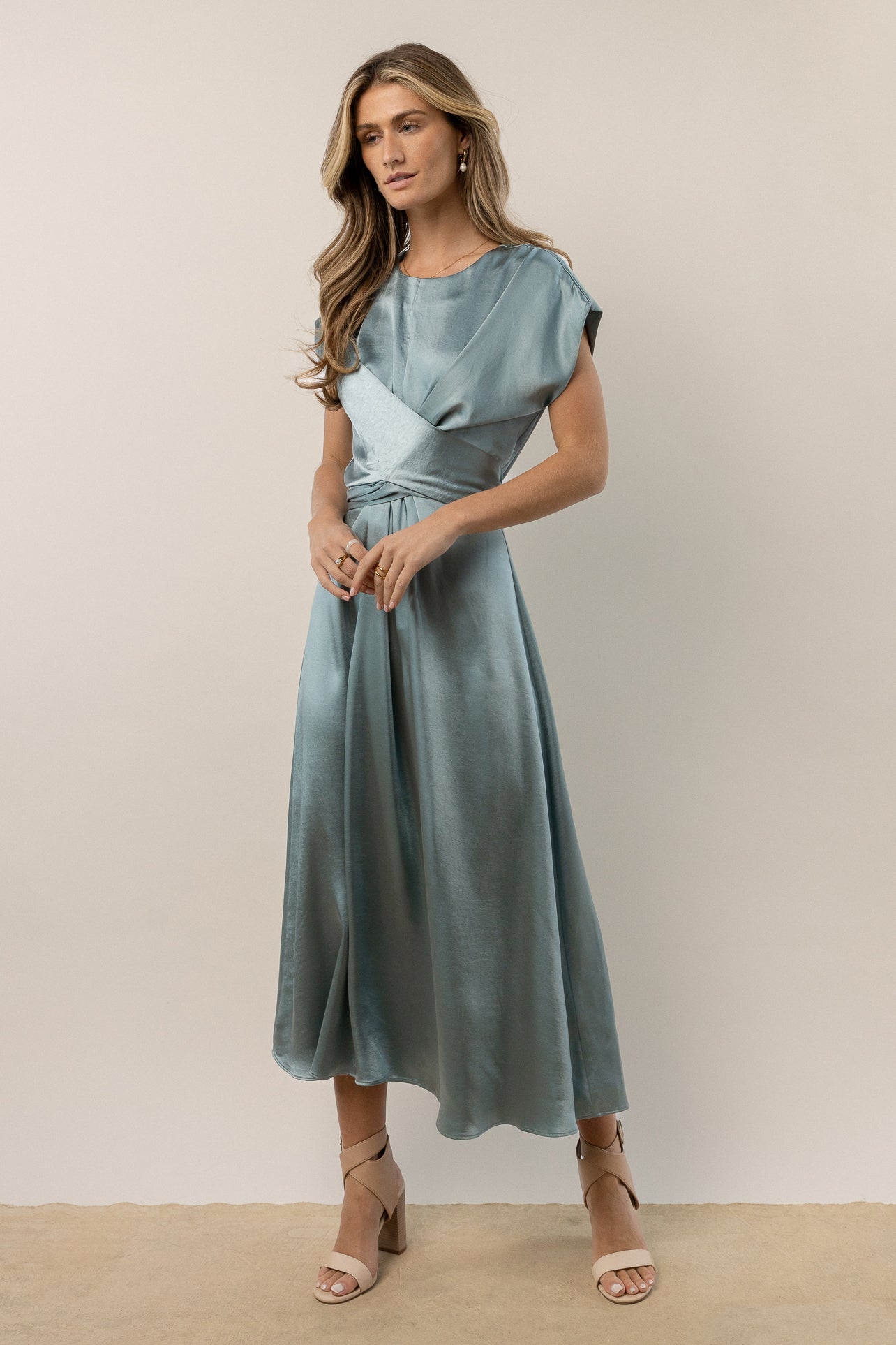 Rosalind Midi Dress in Blue - FINAL SALE