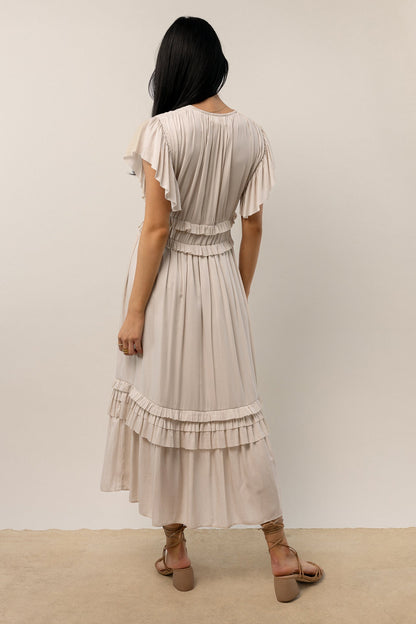 Willa Ruffle Dress in Ivory - FINAL SALE