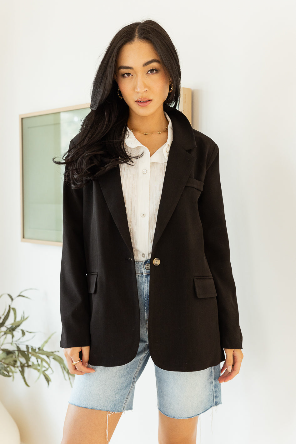 Crystal Blazer in Black - FINAL SALE
