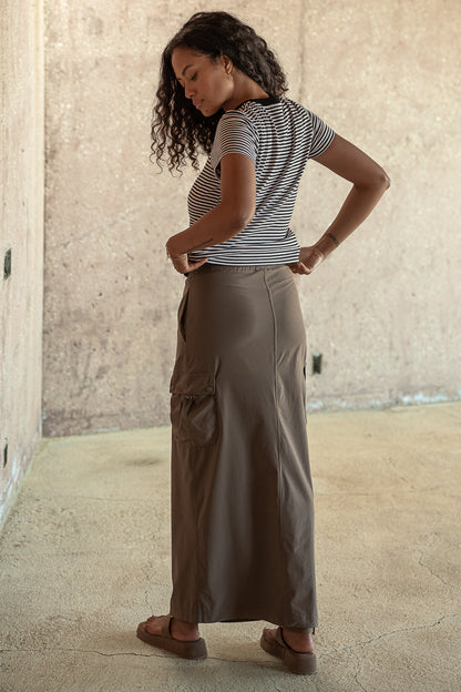 Ellie Cargo Skirt in Olive - FINAL SALE