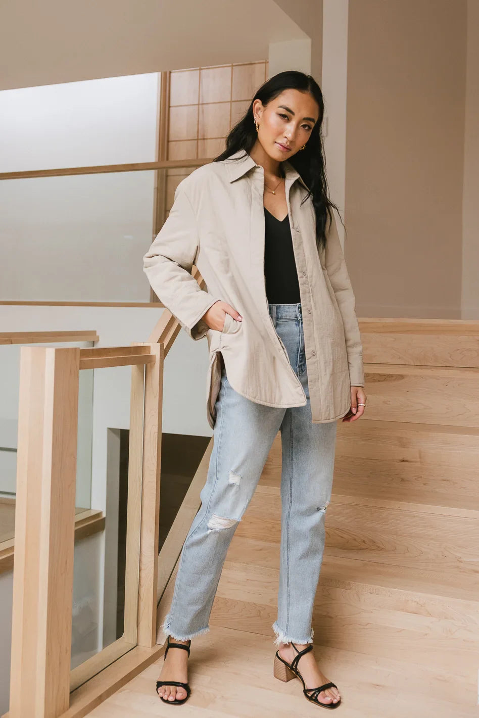 Parker Oversized Jacket in Taupe - FINAL SALE