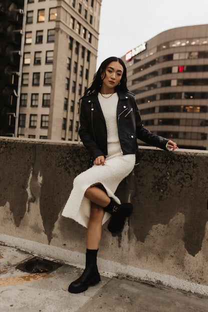 Briley Fuzzy Skirt in Cream - FINAL SALE