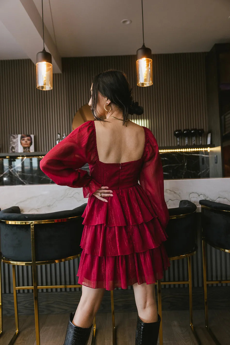 Kristina Tiered Shimmer Dress - FINAL SALE