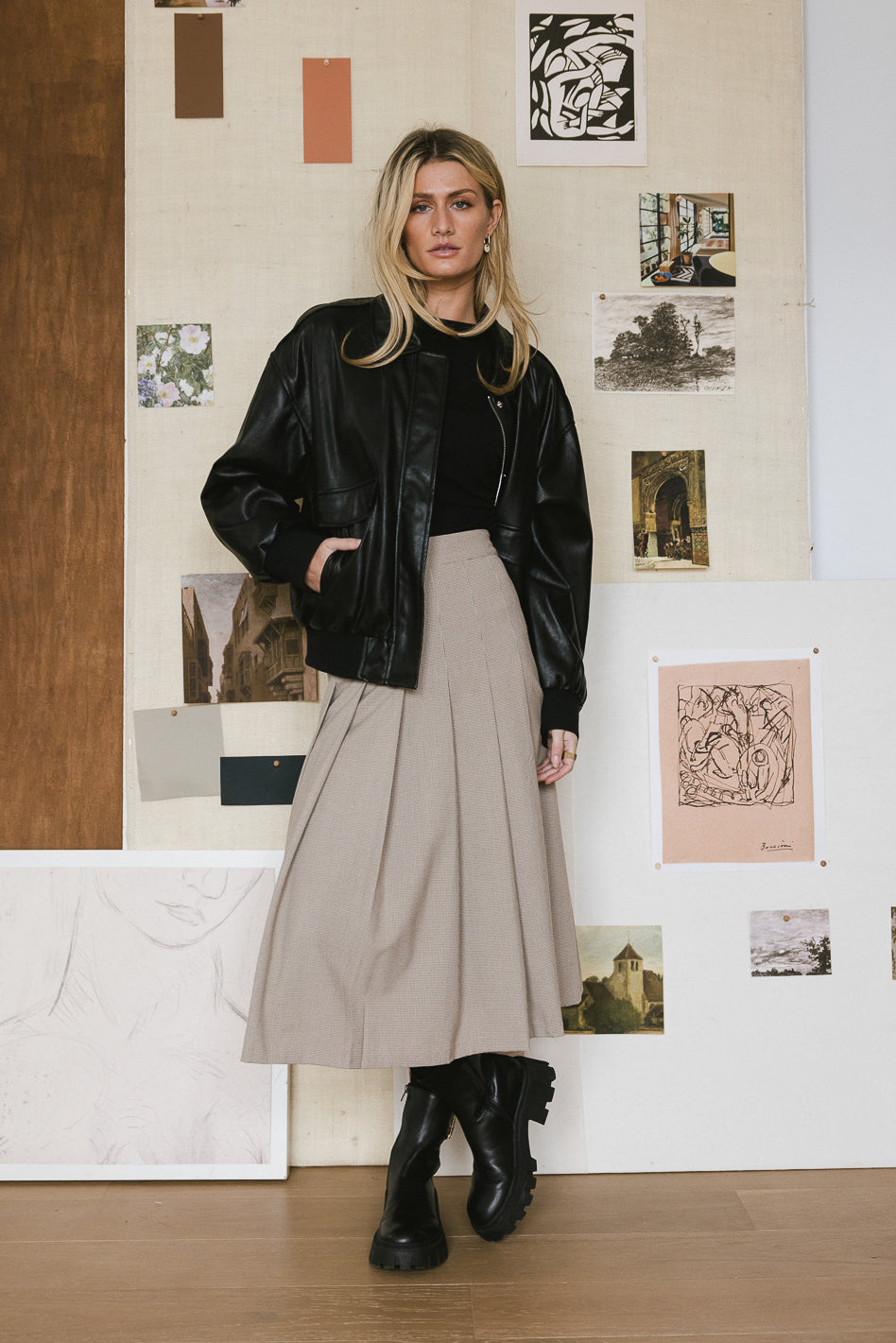 Call Me Back Vegan Jacket in Black - FINAL SALE
