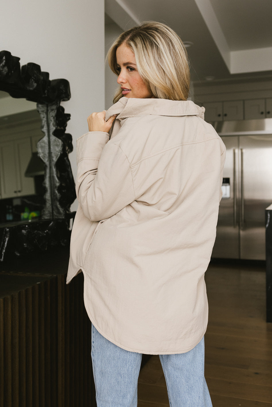 Parker Oversized Jacket in Taupe - FINAL SALE