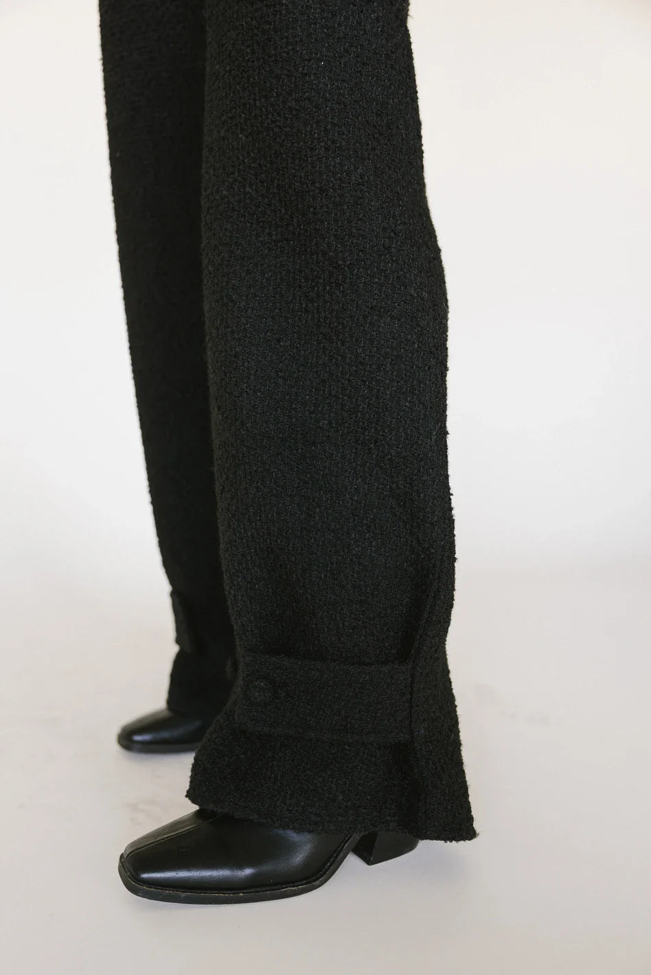 Scarlett Textured Pants in Black - FINAL SALE
