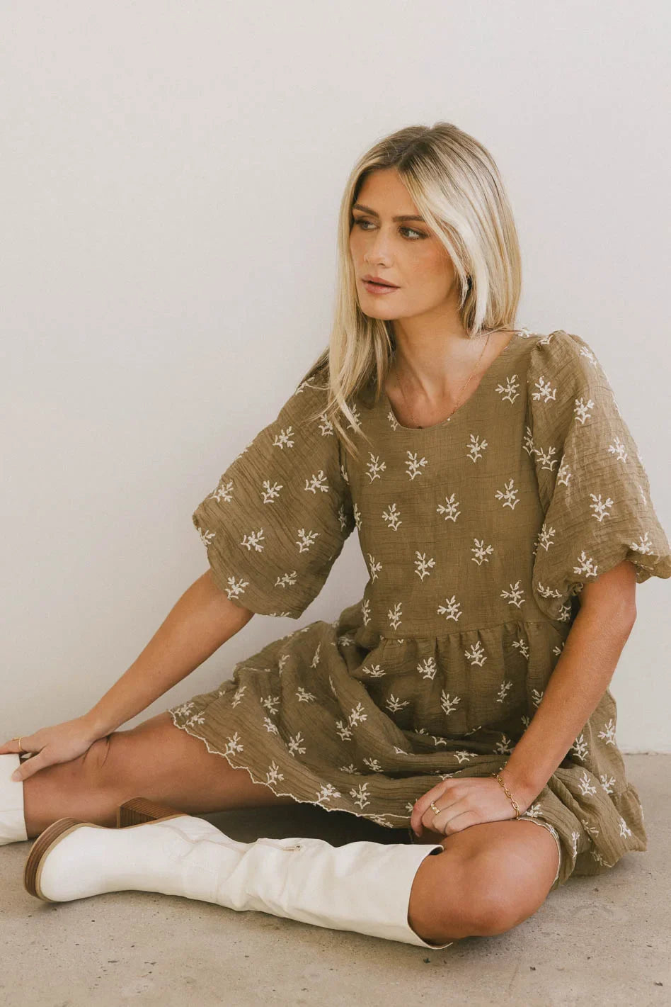 Marco Embroidered Mini Dress - FINAL SALE