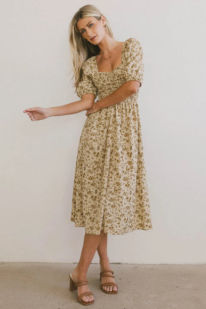 Justine Smocked Midi Dress - FINAL SALE