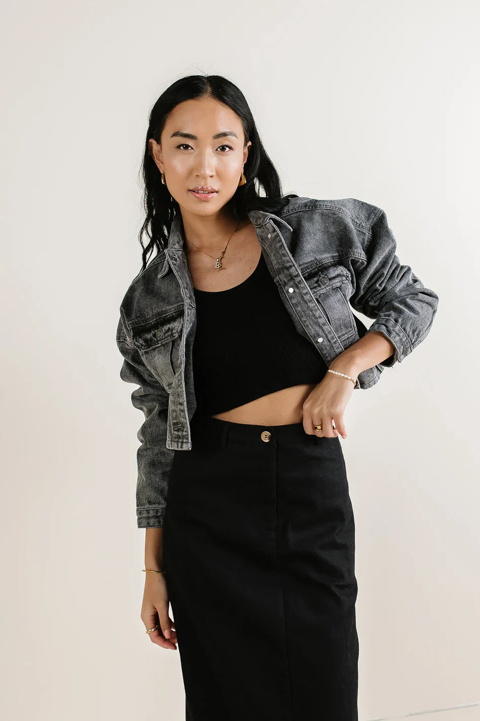 Hayes Cropped Denim Jacket - FINAL SALE